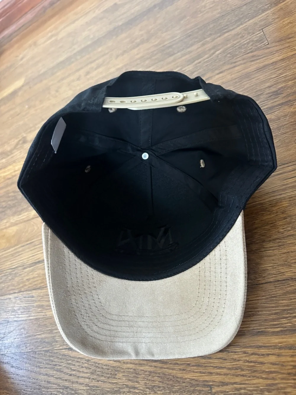 MAVEN Embroidered Logo Baseball Cap in Black and Taupe - Picture 3 of 3